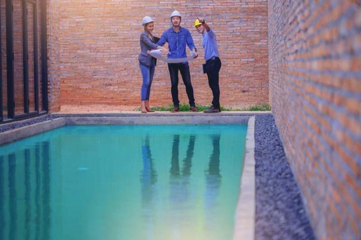 Construction de piscine, La Bassée